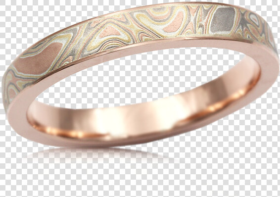 Autumn Mokume Gane Wedding Band In Rose Gold  4mm   Engagement Ring  HD Png DownloadTransparent PNG