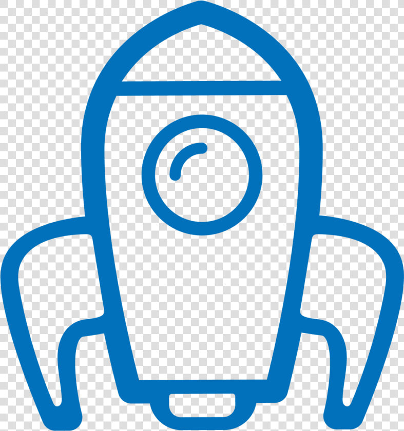 A Blue Bold Rocketship Icon  HD Png DownloadTransparent PNG