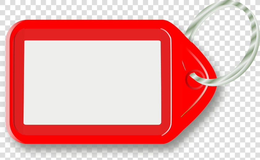 Key  Tag  Blank  Red   Sticker Price Tag Png  Transparent PngTransparent PNG