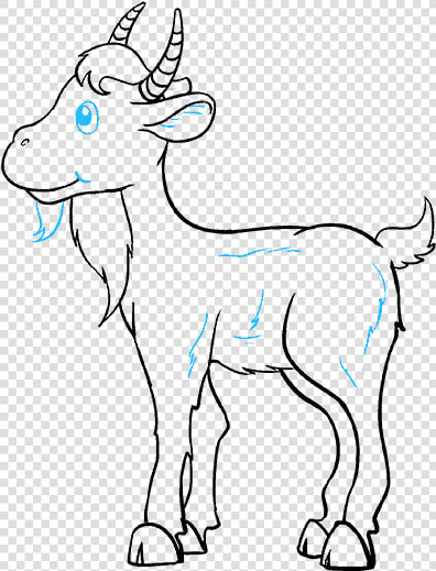 How To Draw Goat   Outline Images Of Goat Cartoon  HD Png DownloadTransparent PNG