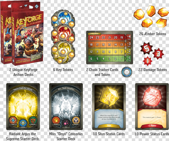 Keyforge Starter Set Tokens  HD Png DownloadTransparent PNG