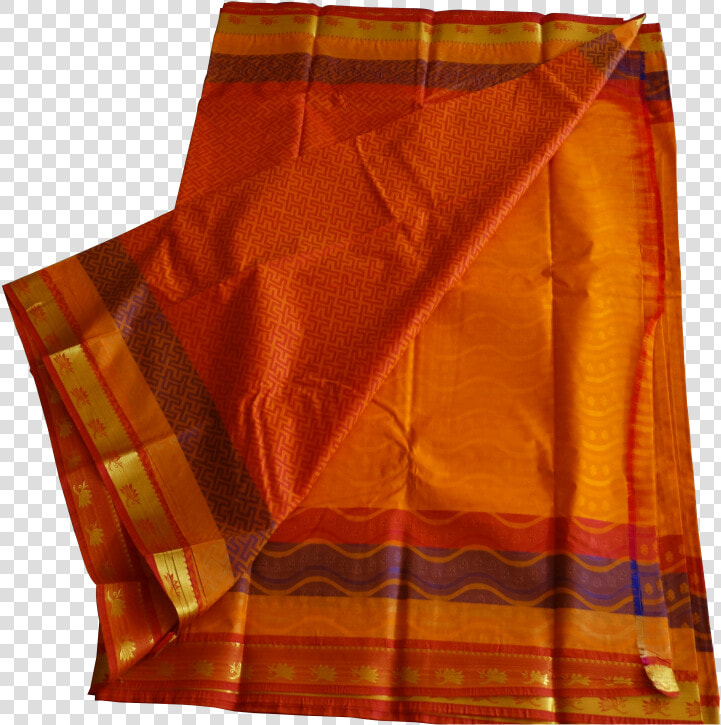 Art Silk Saree With Contrast Blouse   Silk  HD Png DownloadTransparent PNG