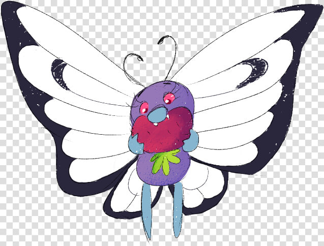  012 Butterfree Went With A Different Art Style On   Cartoon  HD Png DownloadTransparent PNG