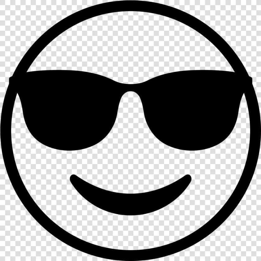 Emoticon Smiley Sunglasses Emoji Free Download Png   Emoji Clipart Black And White  Transparent PngTransparent PNG