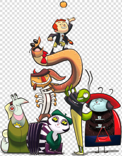 James Andthe Giant Peach Characters Cartoon  HD Png DownloadTransparent PNG