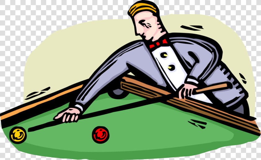 Vector Illustration Of Sport Of Billiards Player Plays  HD Png DownloadTransparent PNG