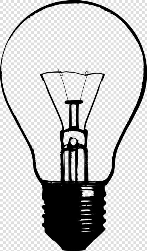 Bombilla   Lightbulb Clipart Black And White  HD Png DownloadTransparent PNG