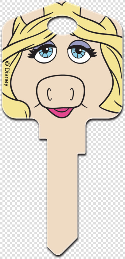 Kermit And Miss Piggy Kw1 Kwikset Key Blank   Miss Piggy Drawing Easy  HD Png DownloadTransparent PNG