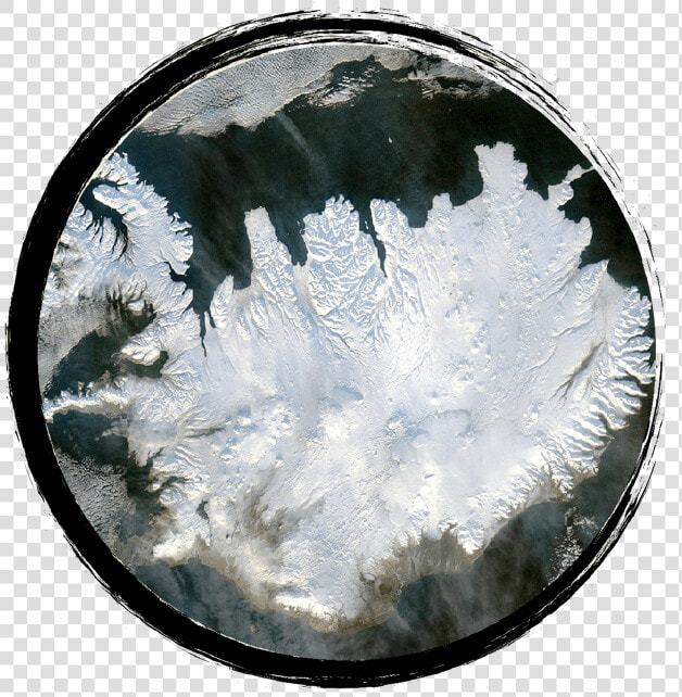 Iceland With Glaciers Satellite  HD Png DownloadTransparent PNG