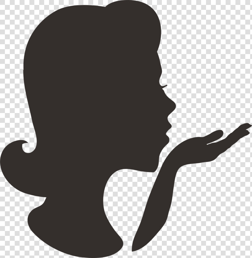 Woman Blowing Kiss Silhouette Svg Cut File   Woman Blowing Kiss Silhouette  HD Png DownloadTransparent PNG