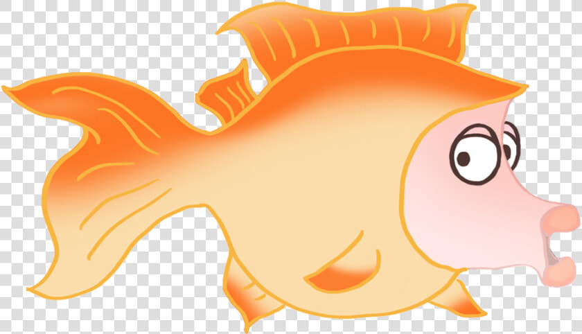 Funny Orange Cartoon Fish Drawing   Fish Hang Transparent Cartoon  HD Png DownloadTransparent PNG