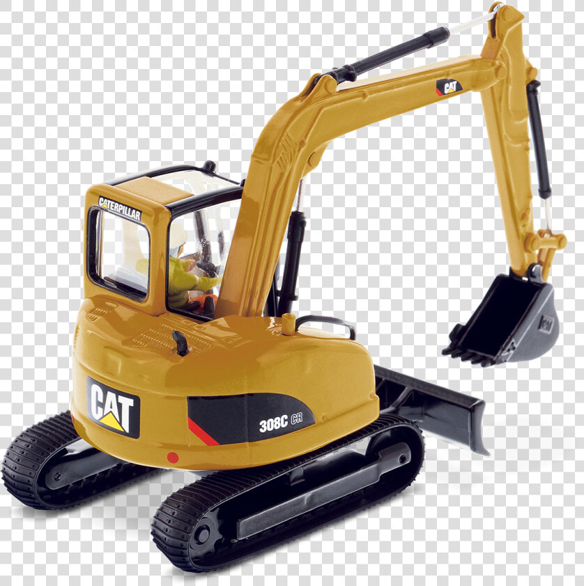 Cat 308c Cr Hydraulic Excavator   Diecast Excavator  HD Png DownloadTransparent PNG