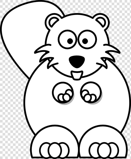 Beaver Black White Line 555px   Beaver Clipart Free Black And White  HD Png DownloadTransparent PNG