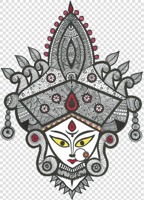 Durga Drawing Maa   Durga Maa Art Png  Transparent PngTransparent PNG