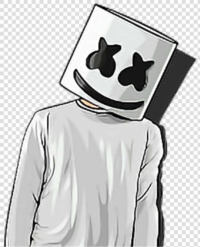 Marshmello Drawing Clipart   Png Download   Alone Marshmello  Transparent PngTransparent PNG