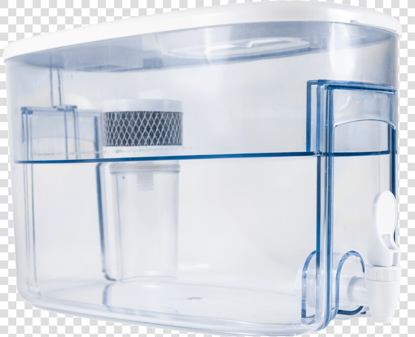 Two Gallon Alkaline Water Dispenser With Small Filter   Display Case  HD Png DownloadTransparent PNG