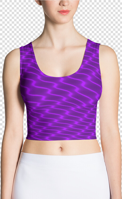 Neon Wavy Lines Purple Crop Top   Crop Top  HD Png DownloadTransparent PNG