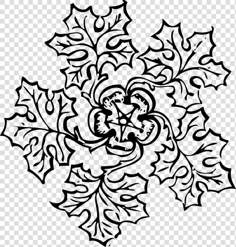 Leaf Decoration 2 Svg Clip Arts   Simple Flower Border Designs  HD Png DownloadTransparent PNG