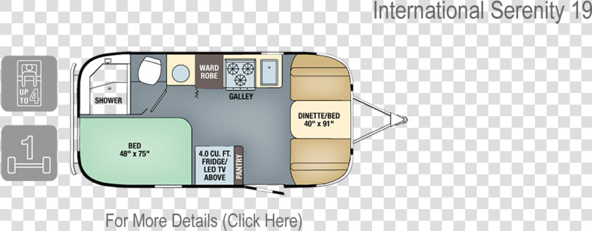 Specials Slide   2018 Airstream Flying Cloud 19cb Floor Plan  HD Png DownloadTransparent PNG