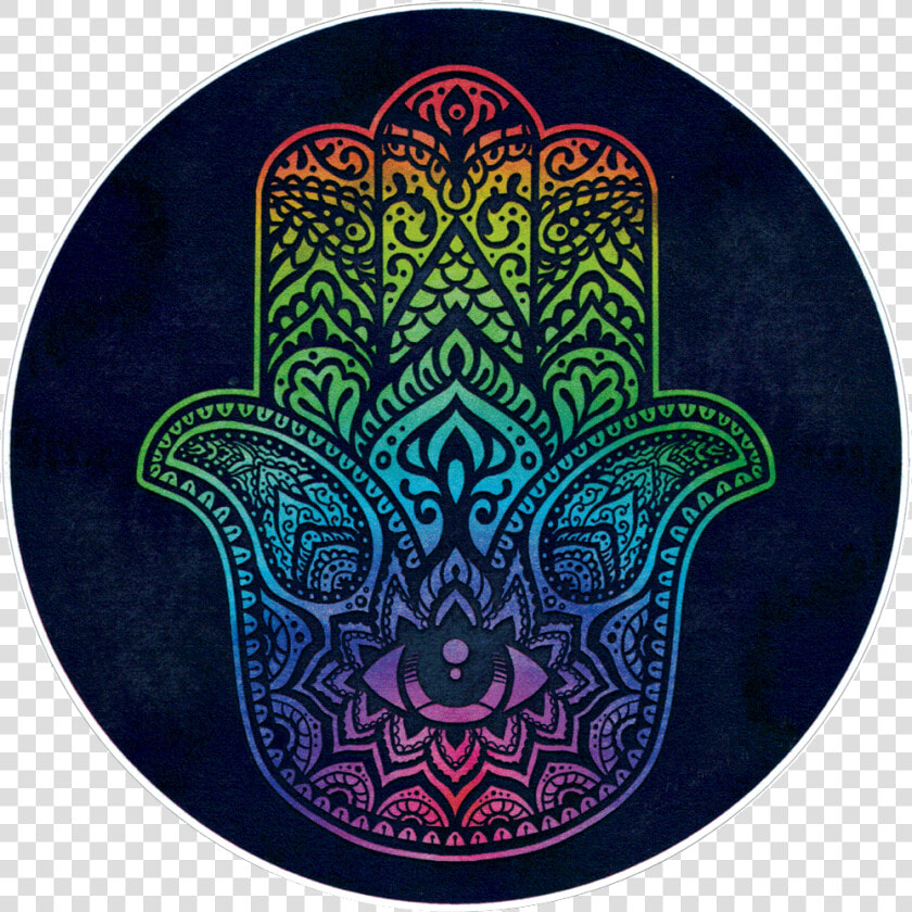 Bumper Sticker   Decal   Rainbow Hamsa  HD Png DownloadTransparent PNG