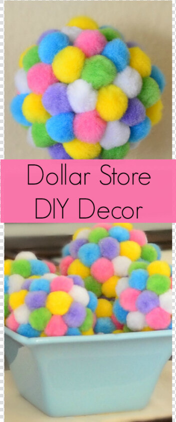 Dollar Store Pom Pom Ball Decor Pinnable Image   Marshmallow  HD Png DownloadTransparent PNG