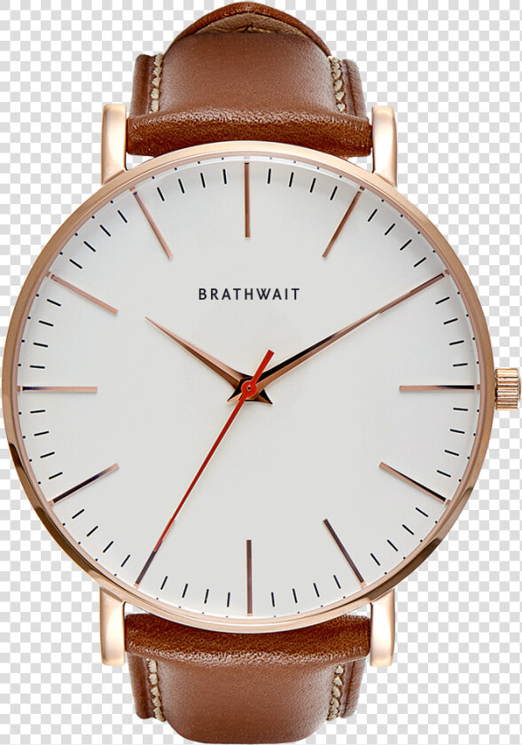 020 Quartz Rosegold Marron Frontal   Fossil Leather Watch Minimalist  HD Png DownloadTransparent PNG