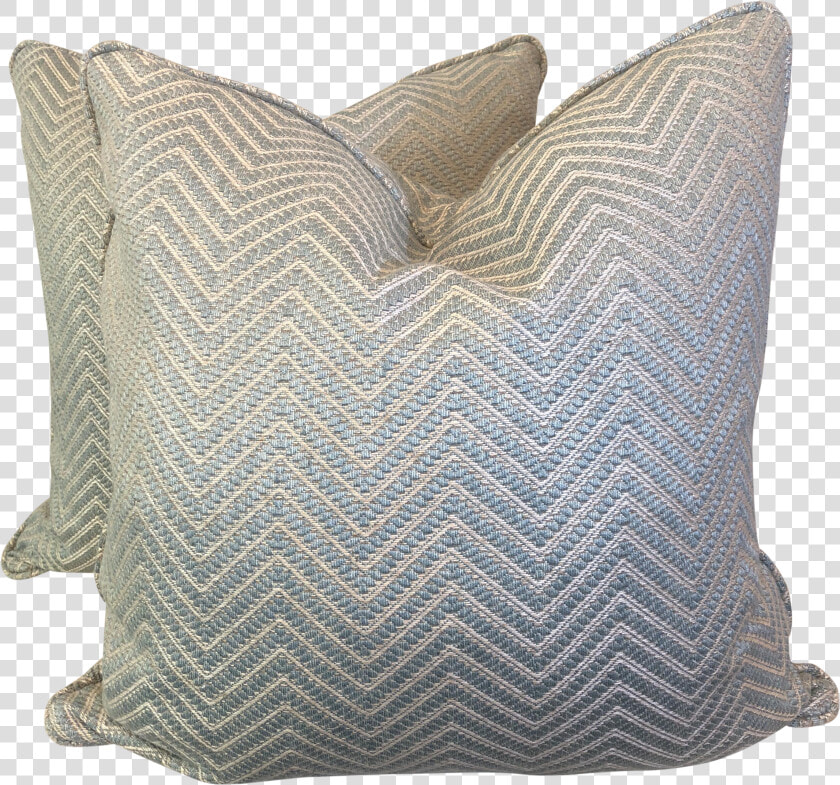 Aqua Chevron 22” Pillows a Pair For Sale  HD Png DownloadTransparent PNG