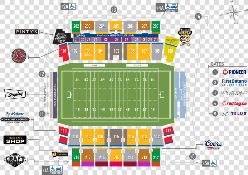 Tim Hortons Field Seating Chart  HD Png DownloadTransparent PNG