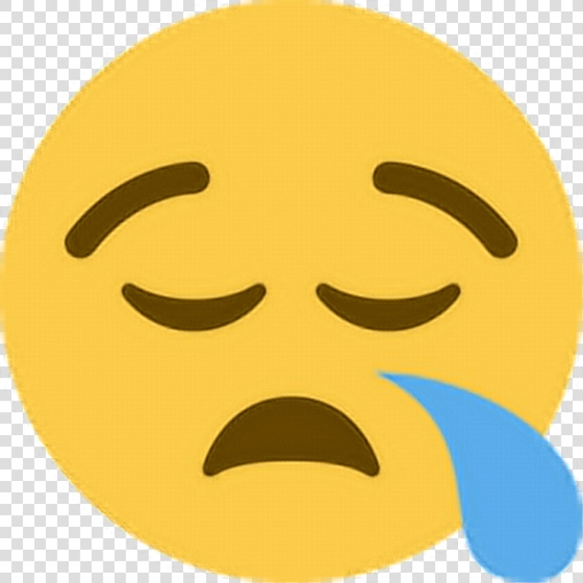 Tsk Frown Unhappy Sad Upset Freetoedit   Facebook Emoji Sleepy  HD Png DownloadTransparent PNG