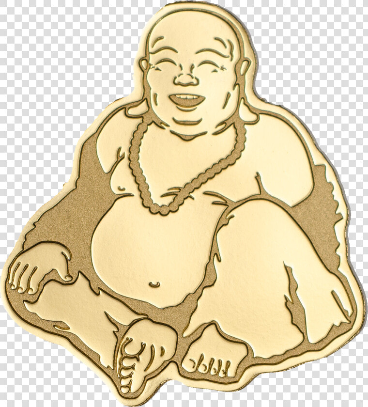 Palau   2017   1 Dollar   Golden Laughing Buddha Small   Gold  HD Png DownloadTransparent PNG