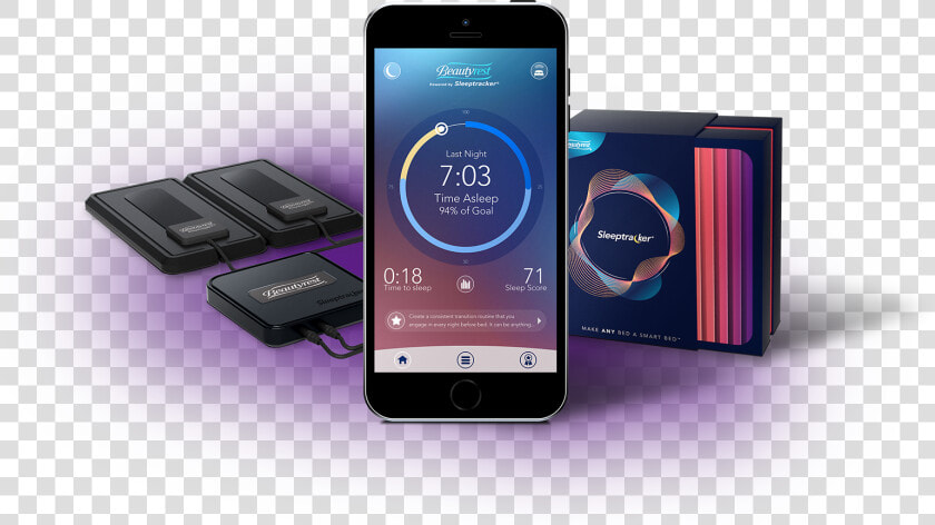 The Beautyrest Sleeptrack App Showing Someone S Time   Beautyrest Sleep Tracker Review  HD Png DownloadTransparent PNG