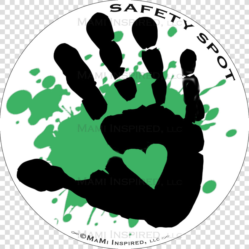 Saftety Spot Kids White With Colored Splat Hand Car   Illustration  HD Png DownloadTransparent PNG