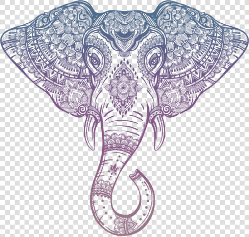 Free Png Download Tribal Elephant Head Outline Png   Tribal Elephant Head  Transparent PngTransparent PNG