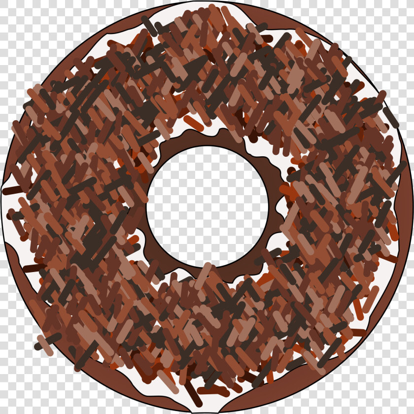 Too Many Brown Sprinkles Donut Clip Arts   Brown Donut Png  Transparent PngTransparent PNG