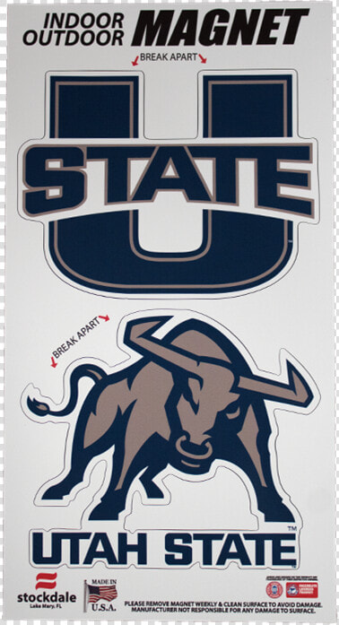 U State Aggie Bull Magnets Tri Color   Utah State Aggie Bull  HD Png DownloadTransparent PNG