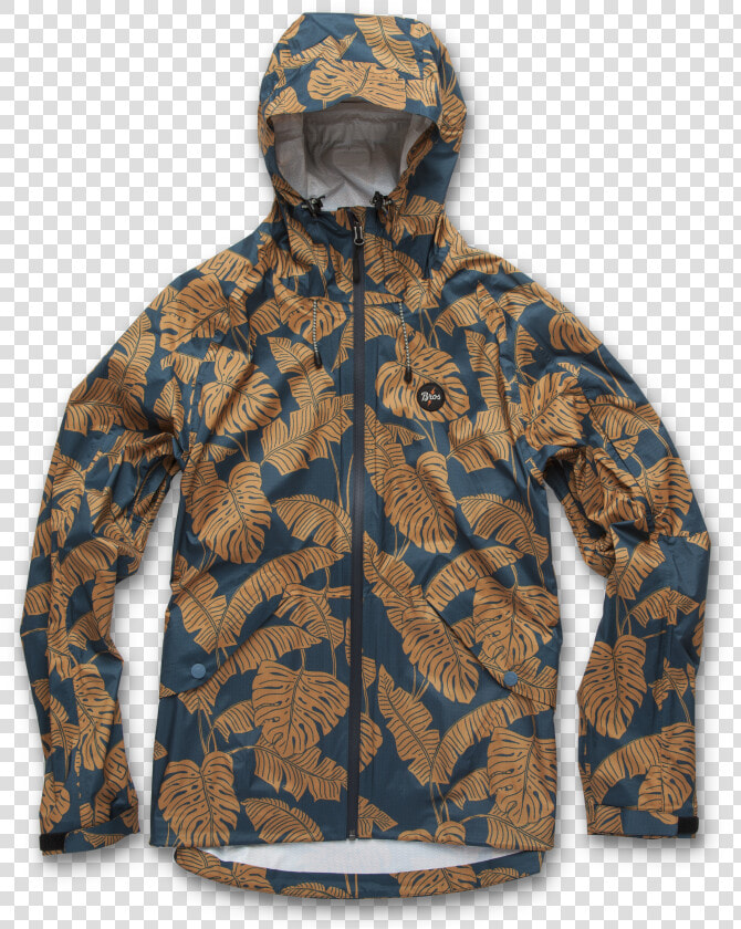 Aguacero Rainshell Monstera Print   Hoodie  HD Png DownloadTransparent PNG