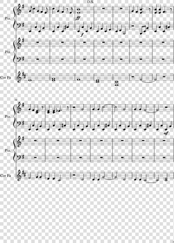 Evil Eyes Sheet Music Composed By Rkw 3 Of 10 Pages   Two Weeks Grizzly Bear Drums Partition  HD Png DownloadTransparent PNG