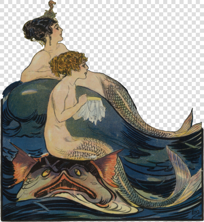 Puck Mermaids Vintage Poster  HD Png DownloadTransparent PNG