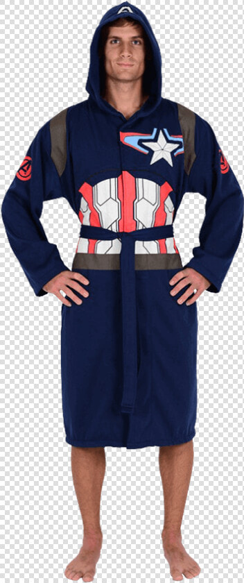 Avengers 2 Captain America Jersey Robe   Batas De Baño Marvel  HD Png DownloadTransparent PNG