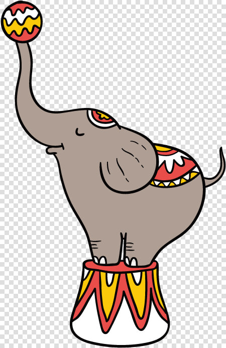 Performance Circus Elephant Clip Art   Clipart Cartoon Circus Elephant  HD Png DownloadTransparent PNG