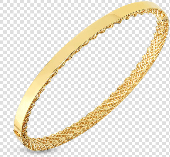 Roberto Coin Golden Gate Oval Bangle   Roberto Coin  HD Png DownloadTransparent PNG