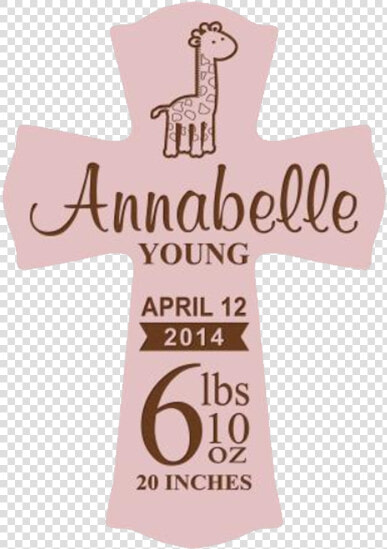 Pink Child S Cross Custom Engraved  cross Ornament   Cross  HD Png DownloadTransparent PNG