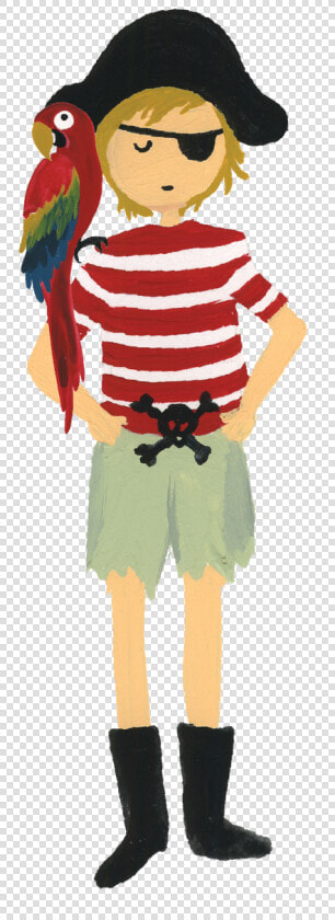 Pirate With Parrot Print  amp  Cut File   Cartoon  HD Png DownloadTransparent PNG