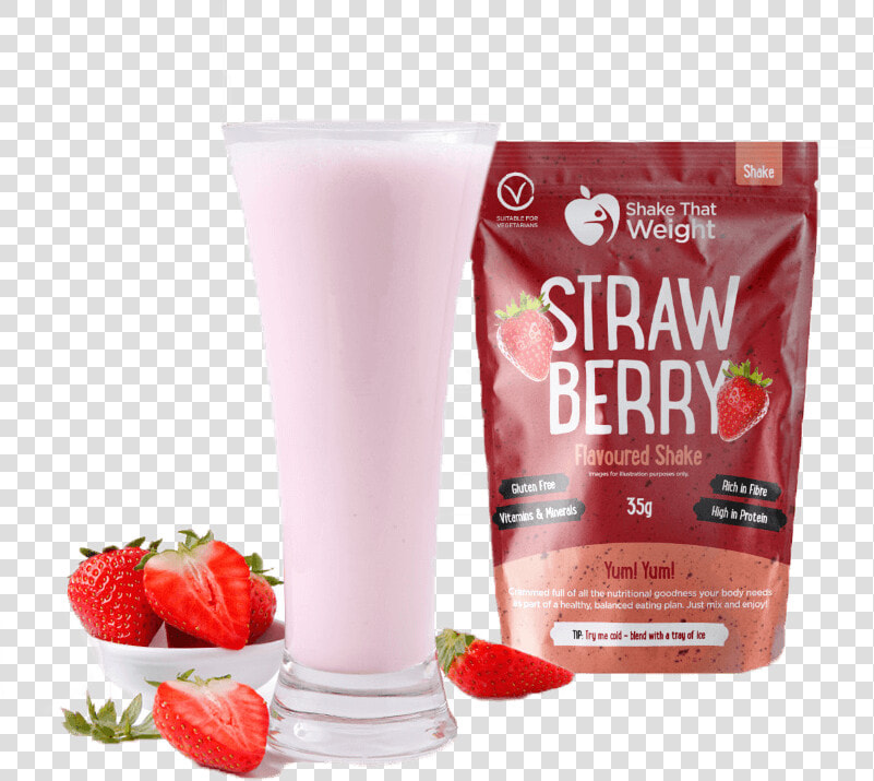 Strawberry Diet Protein Shake In Glass With Sachet   Diet Shakes  HD Png DownloadTransparent PNG