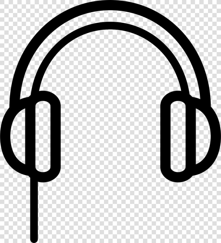 Headphones Outline With Cord Line   Cascos De Musica Dibujo  HD Png DownloadTransparent PNG