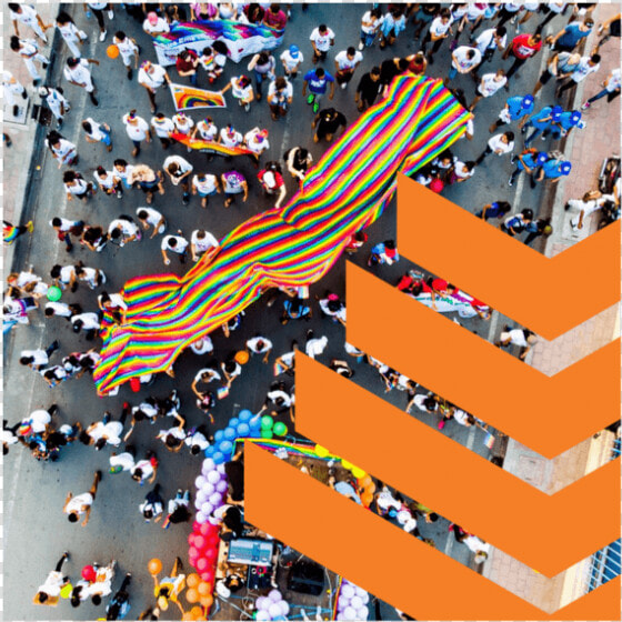 Image Of Crowd Of People With A Rainbow Flag   Toronto Pride Parade 2019 Road Closures  HD Png DownloadTransparent PNG