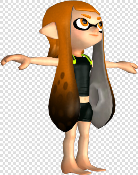 Splatoon Hair Png   Splatoon Inkling Girl Model  Transparent PngTransparent PNG