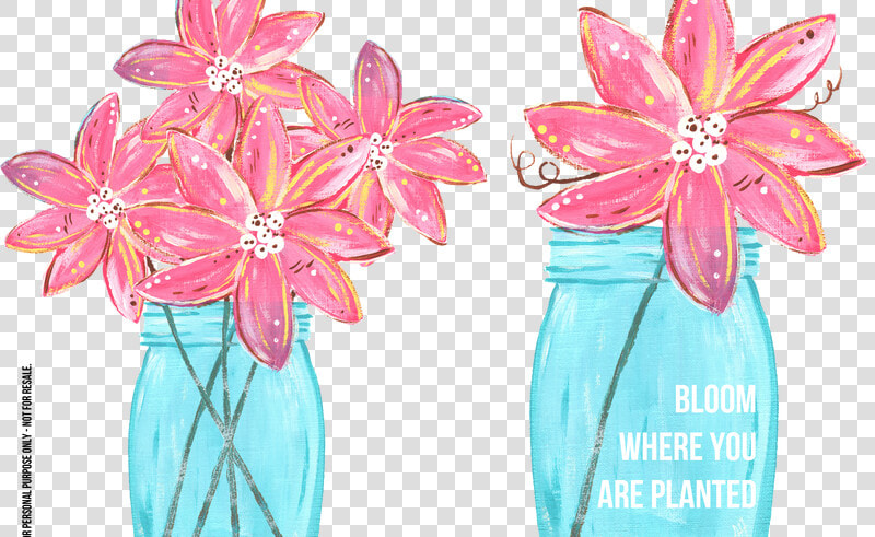 Vector Bouquet Mason Jar Flower   Flower Mason Jar Clip Art Free  HD Png DownloadTransparent PNG