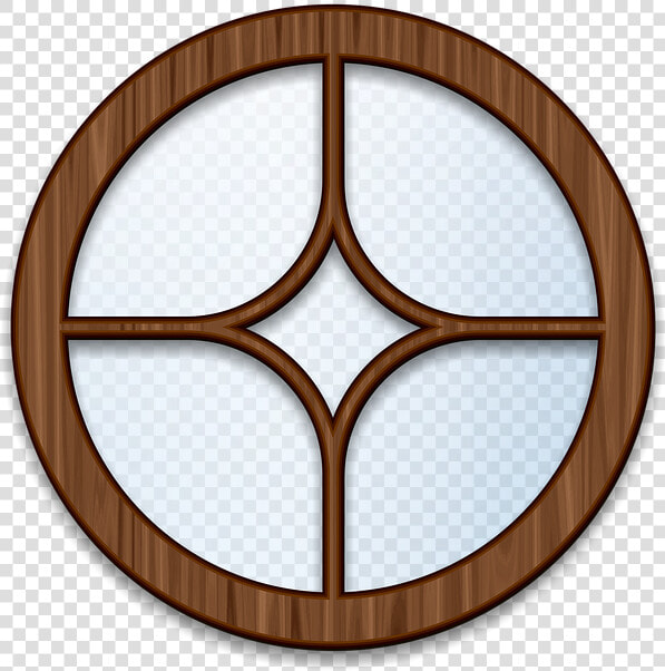 Window  Wood  Pane  Architecture  Frame  Glass   Circle Wooden Window Frame  HD Png DownloadTransparent PNG