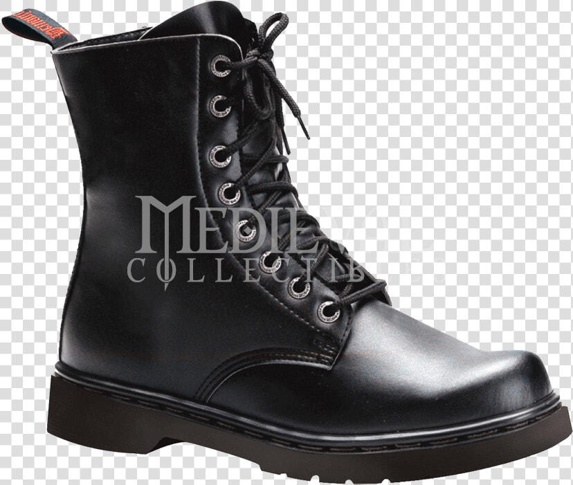 Goth Black Combat Boots   Png Download   Doc Martens With Zipper On Side  Transparent PngTransparent PNG